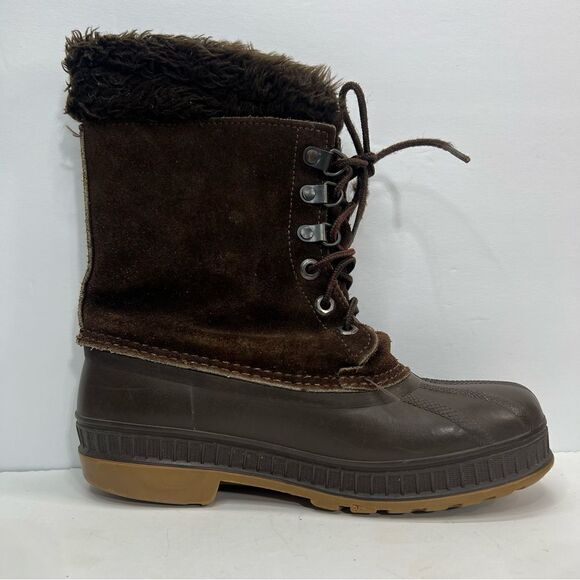 Sorel Kaufman Brown Leather Winter Snow Boots with Removable Liners - Picture 4 of 10